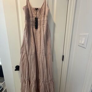 Sisley Sleeveless Maxi Dress in Light Blush